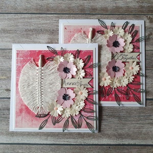 Macrame Leaf Card Wedding | Anniversary | Birthday | Valentine's Day | Mother's Day handmade greeting card