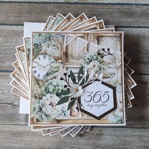 Bruiloft | Jubileum | Verjaardag | Valentijnsdag | Handgemaakte Moederdagwenskaart met bloemen