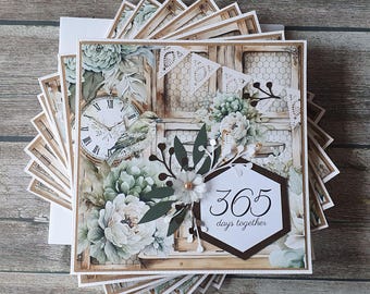 Mariage | Anniversaire | Anniversaire | Saint-Valentin | Carte de voeux faite main avec des fleurs pour la fête des mères