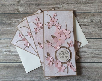 Handmade card | cherry blossoms | birthday | Mother&#39;s Day | wedding | anniversary