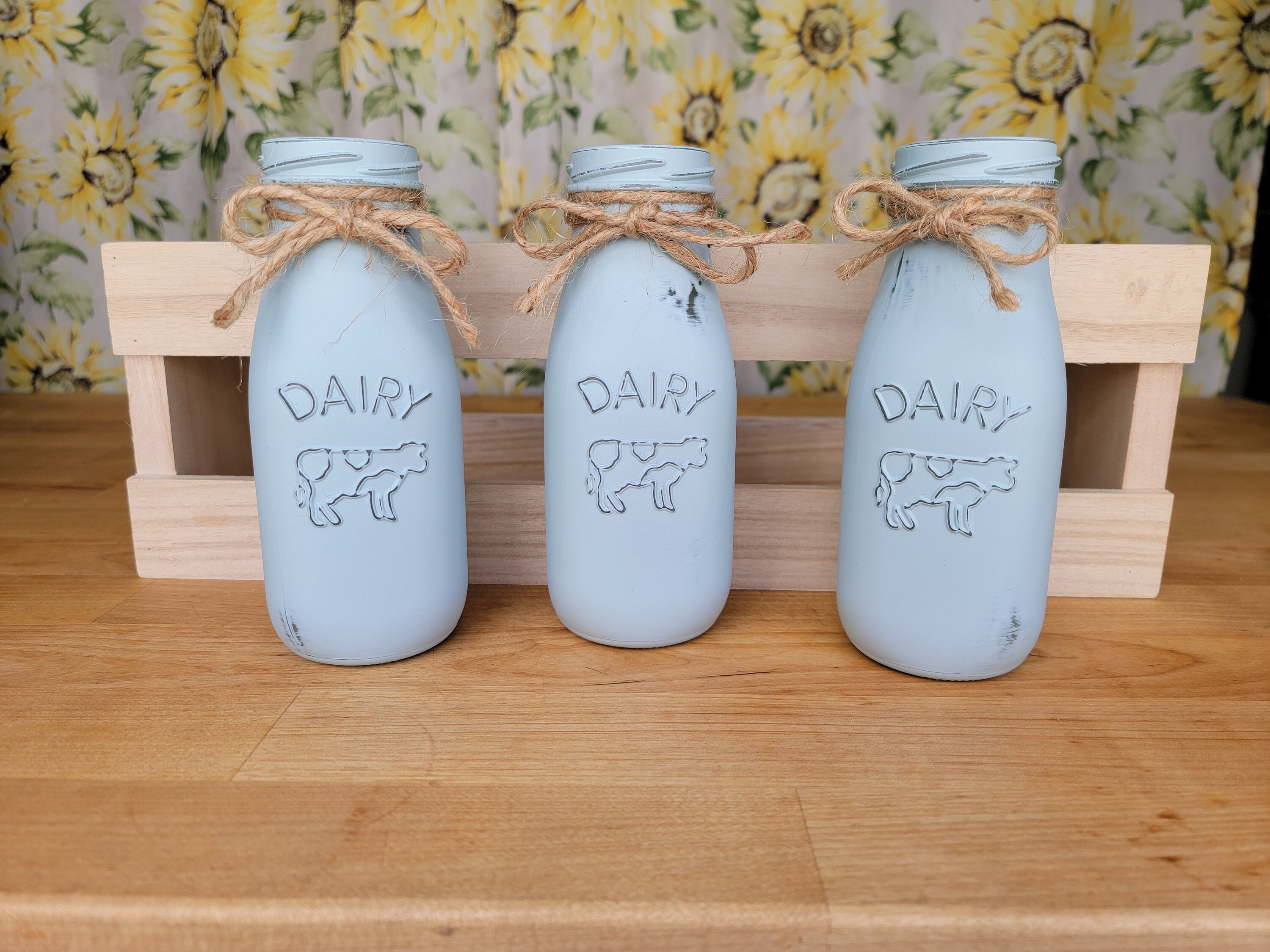 Glass Milk Jars Etsy