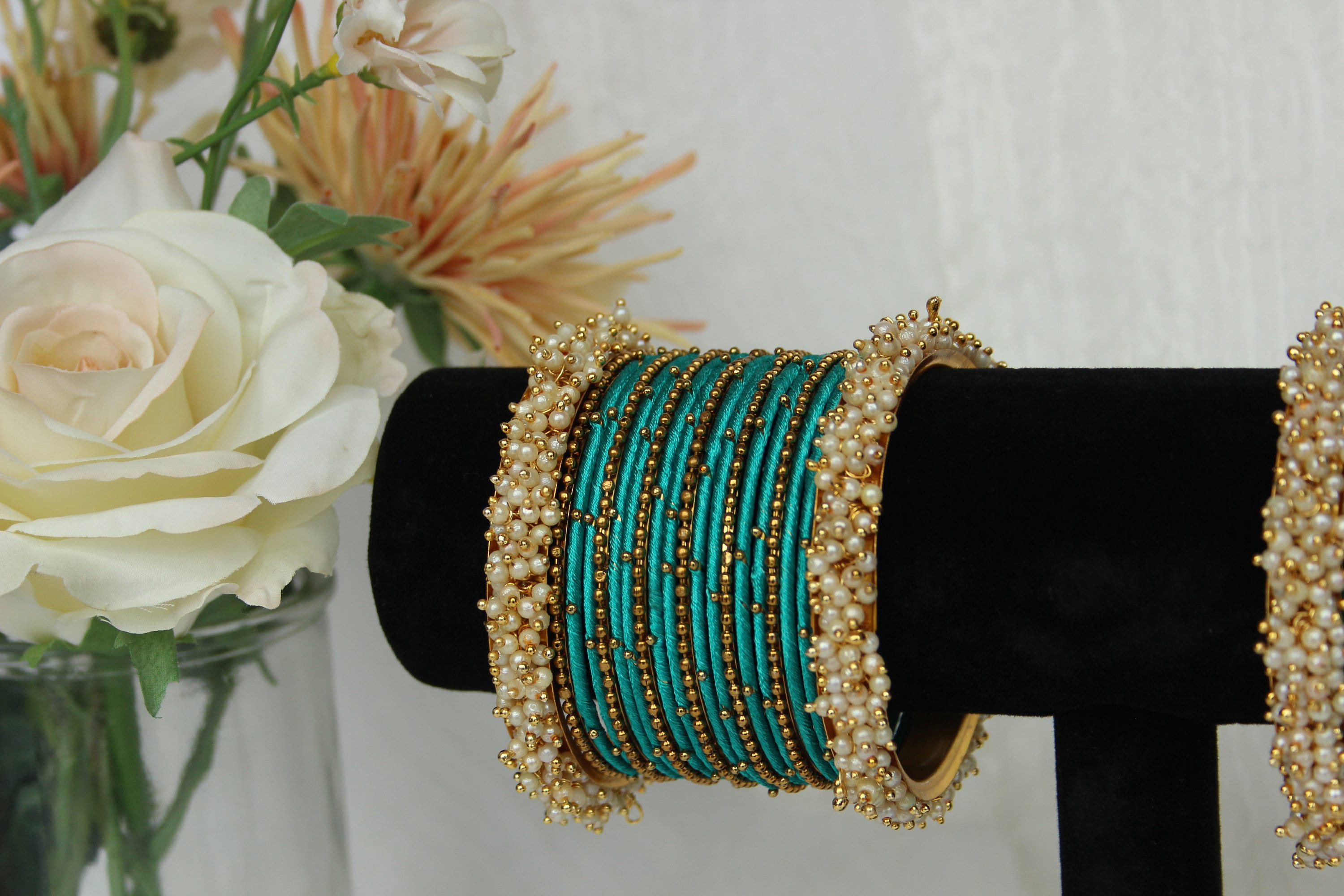 Teal Bangle Stack - Indian Bangles - Beautiful Gifting and Occasion ...