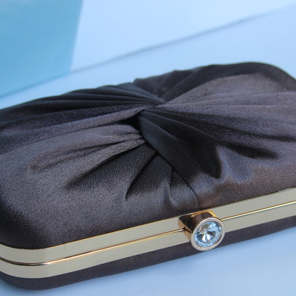 Premium Quality Lily Coffee Clutch - Party Wedding Occasion - Ethnic Jewellery and Accessories