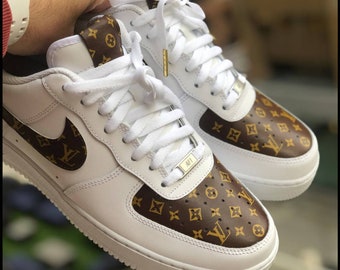 Fashion Luxury Custom AF1 Brown, Brand AF1 Hand Painted, Personalized Air Force 1 Shoes, AF1 Custom 2024