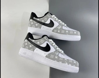 Fashion Luxury Custom AF1 Royal Gray, Brand AF1 Hand Painted, Personalized Air Force 1 Shoes, AF1 Custom 2024