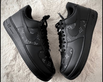 Fashion Luxury Custom AF1 Black, Brand AF1 Hand Painted, Personalized Air Force 1 Shoes, AF1 Custom 2024