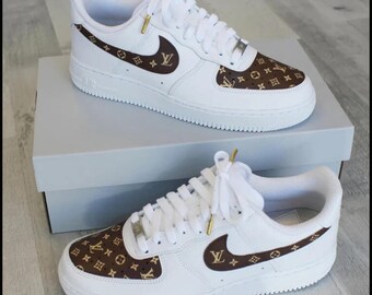 Fashion Luxury Custom AF1 Brown, Brand AF1 Hand Painted, Personalized Air Force 1 Shoes, AF1 Custom 2024