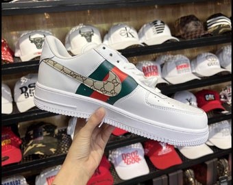 Fashion Luxury Custom AF1 Brown, Brand AF1 Hand Painted, Personalized Air Force 1 Shoes, AF1 Custom 2024