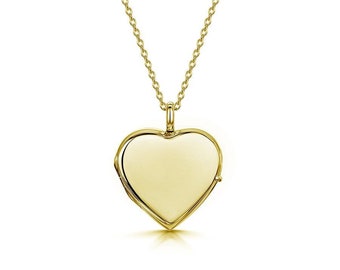 UK Seller Free P&P Women's Gold Heart Shaped Necklace UK Seller Free P&P Women's Gold Heart Shaped Necklace
