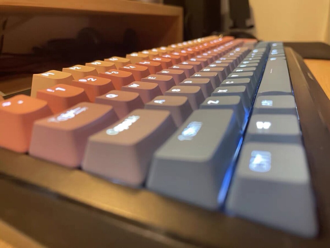 Sunset Keycap Set OEM Profile Artisan Keycaps 87 104 108 MX Etsy