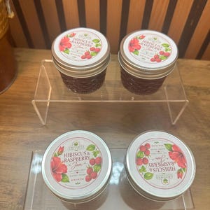 Ekologisk hibiskus- och hallonsylt