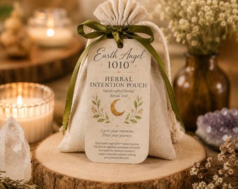 Abundance Herbal Intention Pouch | Spiritual Gift for Prosperity, Opportunity & Success | Good Luck Charm | Earth Angel 1010™
