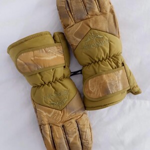 Vintage 90s Women&#39;s Ski Gloves, Winter Mittens L, Thermo Insulated, Snow Sports Accessory