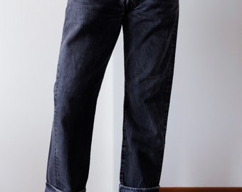 Vintage Levi's Jeans in Schwarz-Grau-Anthrazit-Waschung