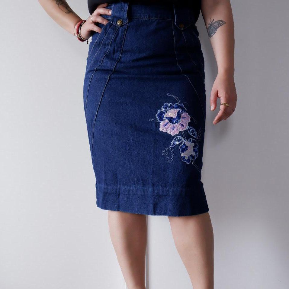 Gonna jeans anni 80 Italia