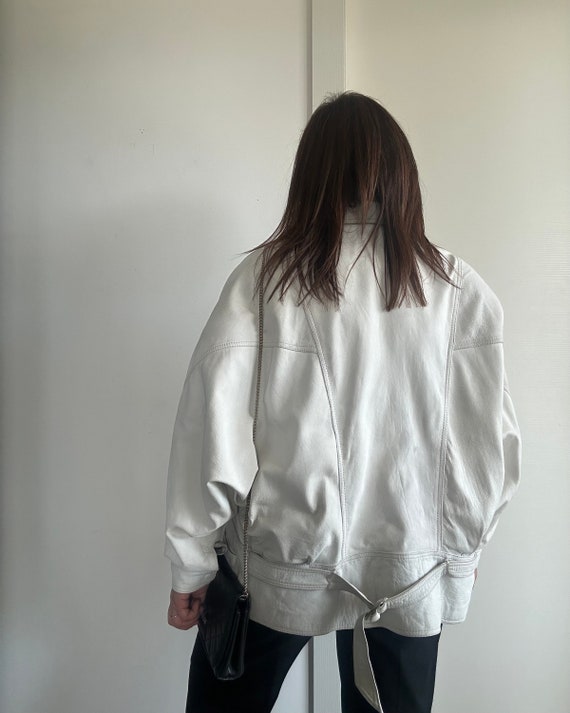 Women's Leather Jacket/ white leather jacket 100%… - image 7