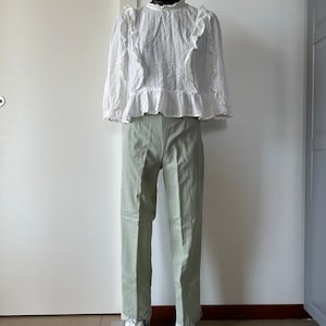 Plaid Wool Pants with Tapered Leg, Size S, Vintage High Waist Pants, Women&#39;s Tailored Pants, Made in Italy