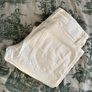 Vintage White Diesel Jeans, Unisex, Size M, Straight Leg Denim Pants with Mid Rise, Minimalist Style, Made in Italy
