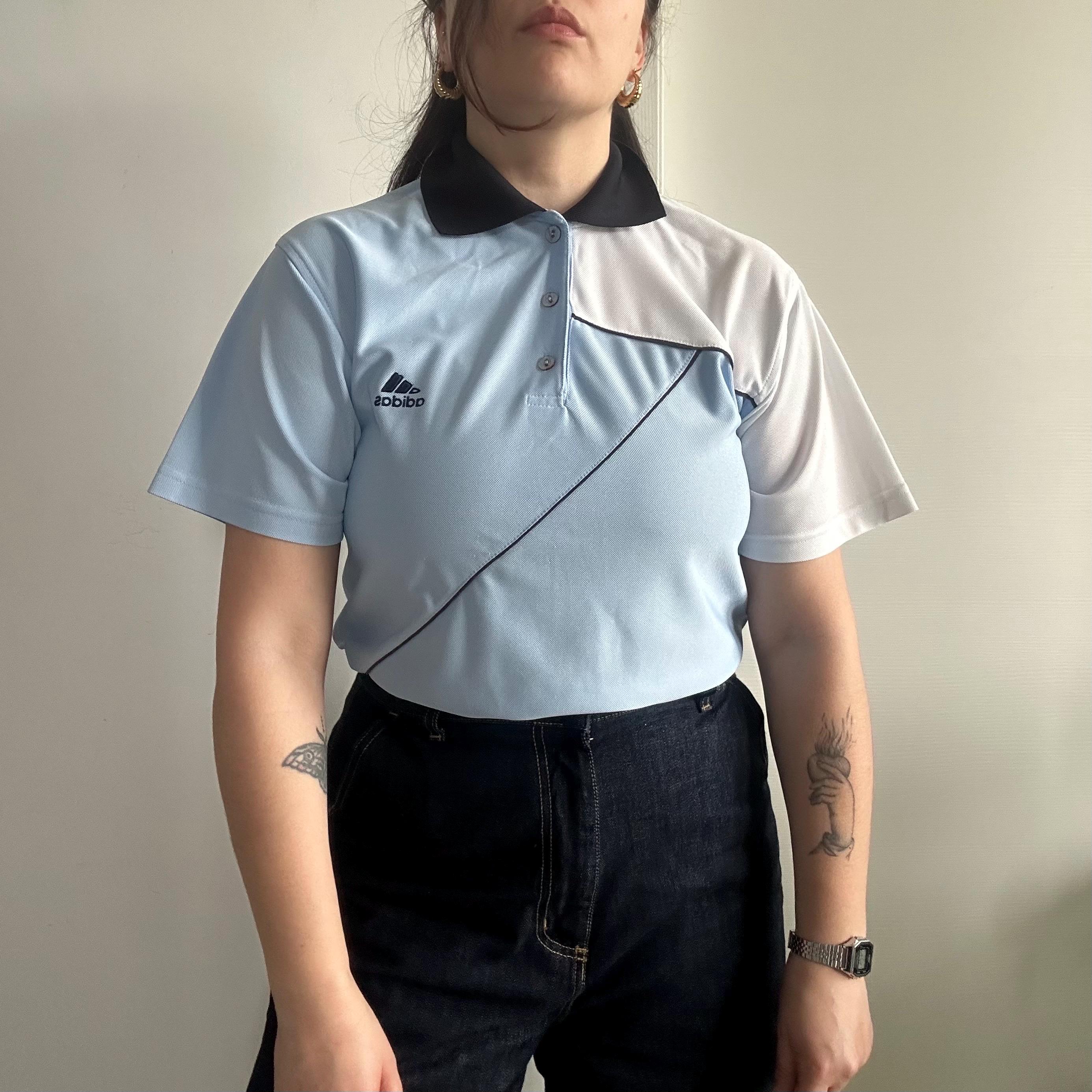 ［vintage］adidas polo shirt 80s 90s y2k Vintage 90s Y2K Adidas Polo Shirt Size Large Embroidered