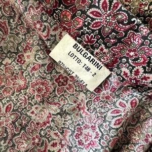 Camicia Floreale vintage da donna, Taglia M, Blusa con colletto tuxedo, camicia sartoriale in cotone con maniche lunghe