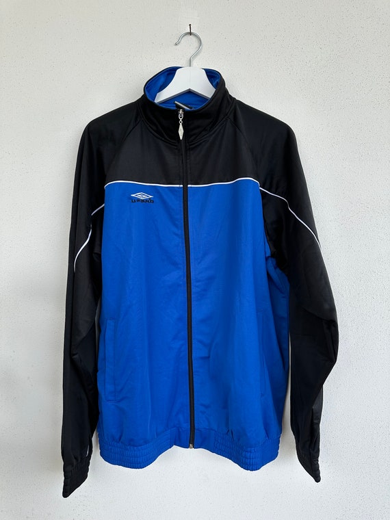 Vintage Umbro Track Jacket, 90s Blue Black Windbreaker Vintage Umbro Track Jacket, 90s Blue Black Windbreaker