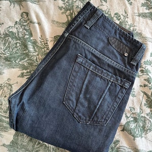 Diesel Dark Blue Jeans, Unisex, Size M, Straight Leg, Medium Waist Denim Pants, Relaxed Fit, Made in Italy