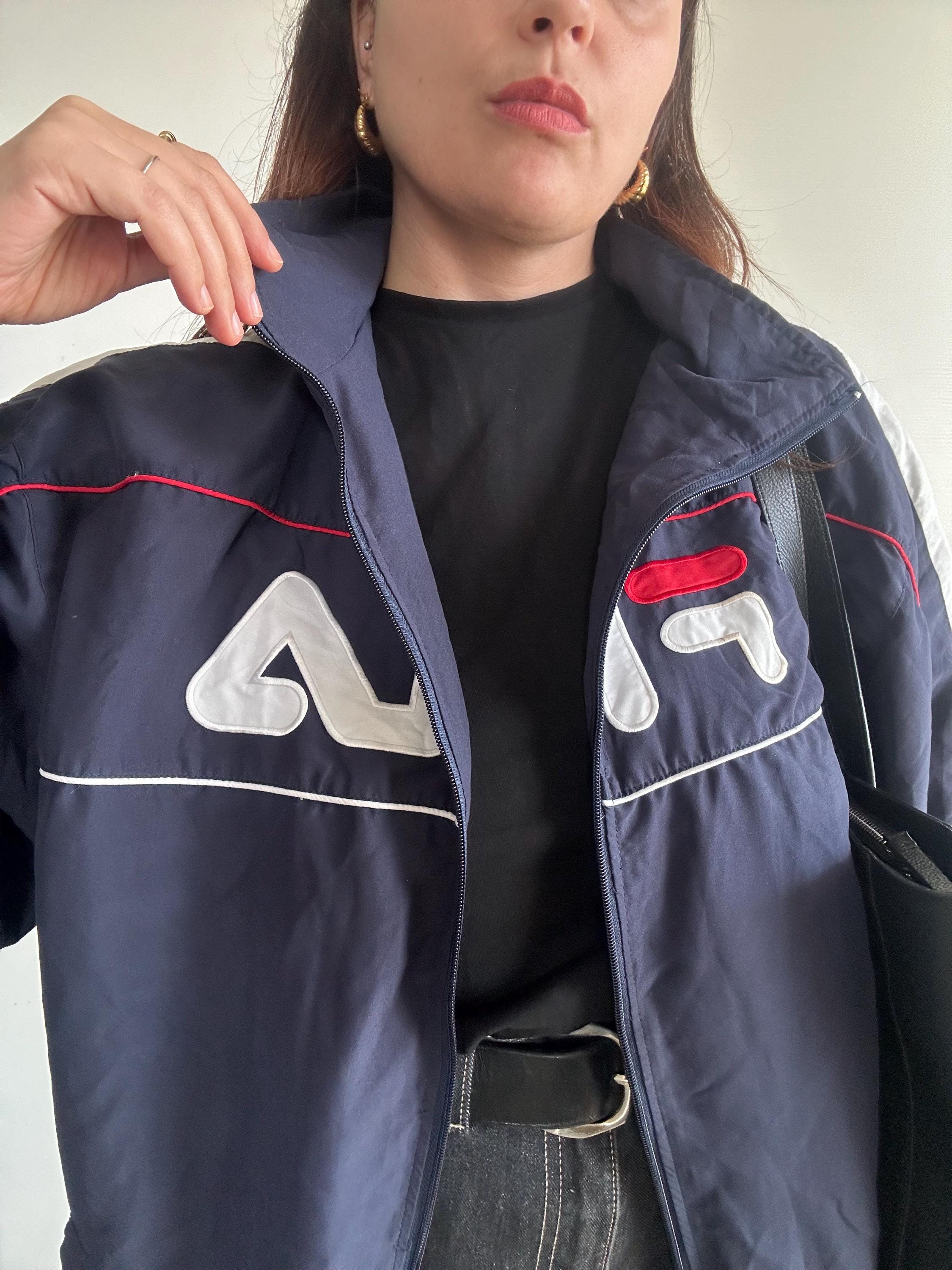FILA ネイビー XL ジャケット フィラ FILA ジャケット ウインドブレーカー 裏フリース LL 紺