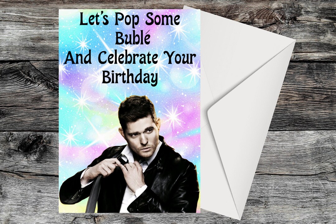 Michael Buble Birthday Card Celebrity Funny Birthday Card - Etsy
