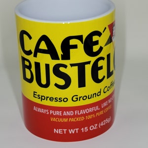 Cafe Bustelo Coffee Mug: 12 oz. Ceramic Mug for Latinos