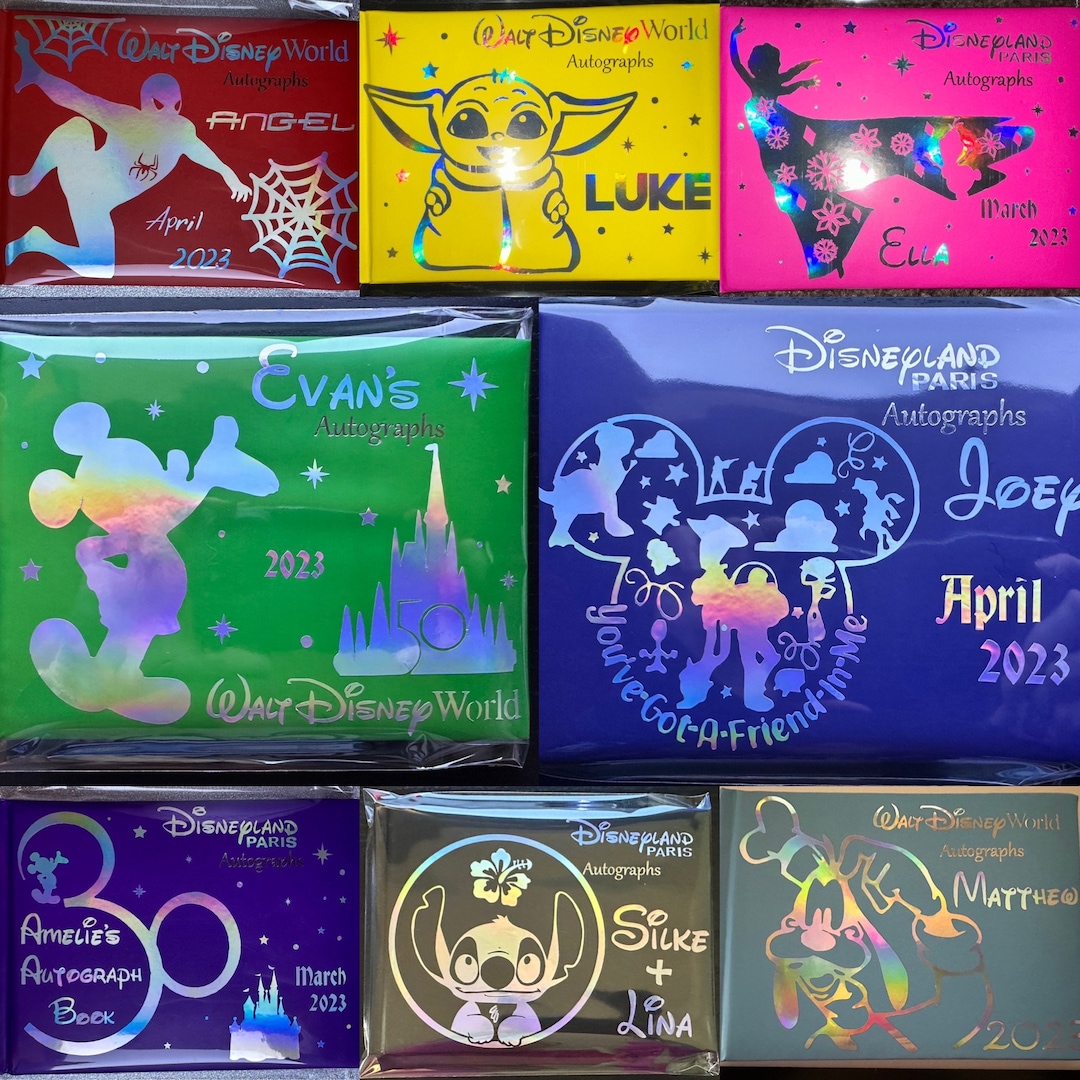 Personalised Autograph Book for Disney Vacation Character Meet & Greets 