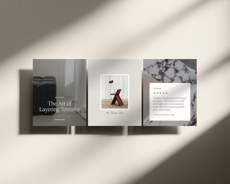 Interior Designer Instagram Templates Canva | 130 Social Media Posts ...