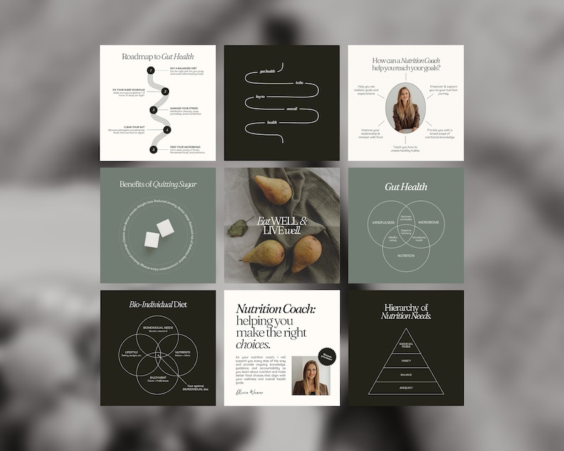 Instagram templates for Nutrition Coaches
