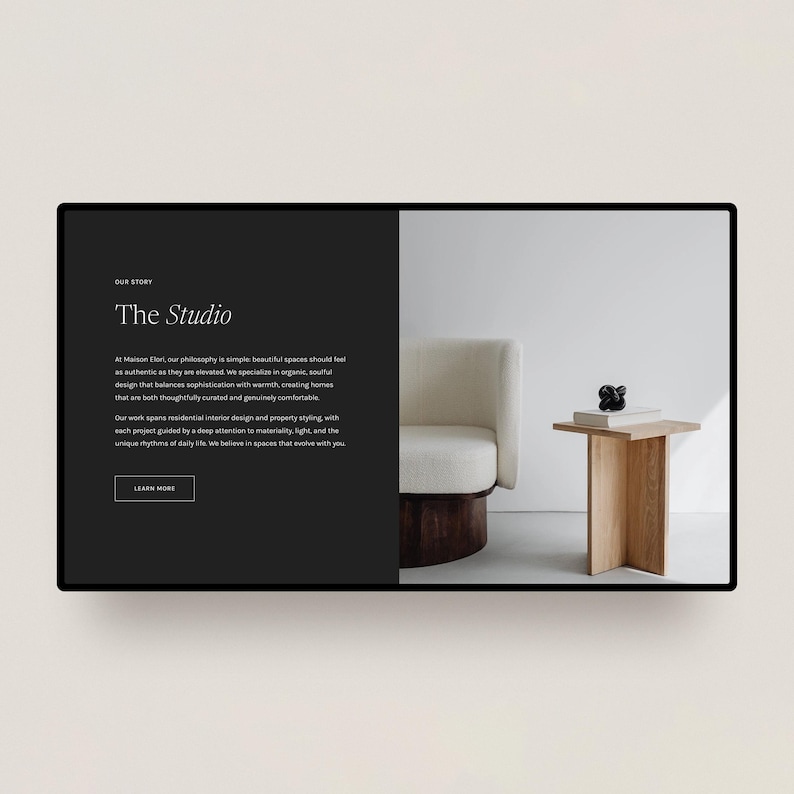 Interior Designer Squarespace 7.1 Template, Studio Website (instant ...