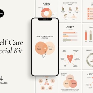This editable Instagram template pack contains 320 mental health posts, therapy posts, self-help posts, self-love posts, and self-care posts, designed to educate, inspire, and motivate your audience. Perfect for therapists and counselors.