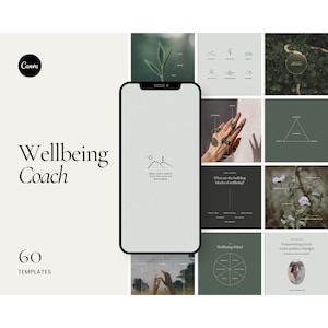 Wellbeing Coach, Wellness Coach, Health Coach, Holistic Coach, Canva Social Media, Instagram Template, Life Coach, Health & Wellness, Nature