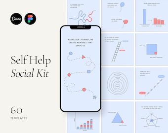 Modèles Instagram d'auto-assistance : coaching en santé mentale (Canva)