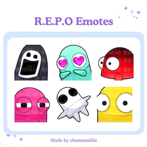 R.E.P.O Emote Set 2 Game Twitch Emotes Meme Emojis Repo