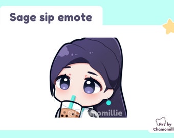 Valorant Sage sip Twitch emote