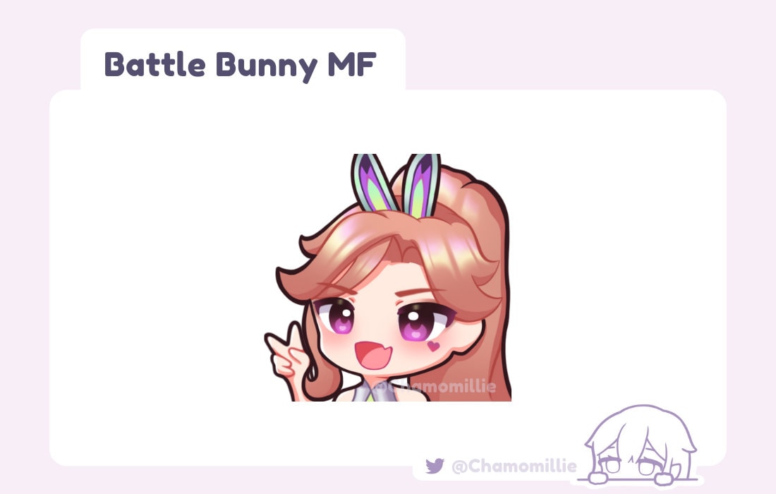 League of Legends Battle Bunny Miss Fortune Twitch Emote Etsy