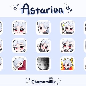 Astarion Twitch emote pack Bg3 Baldurs Gate 3