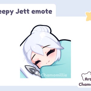 Valorant Jett sleepy Twitch emote