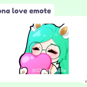 League of Legends Star Guardian Sona love Twitch emote