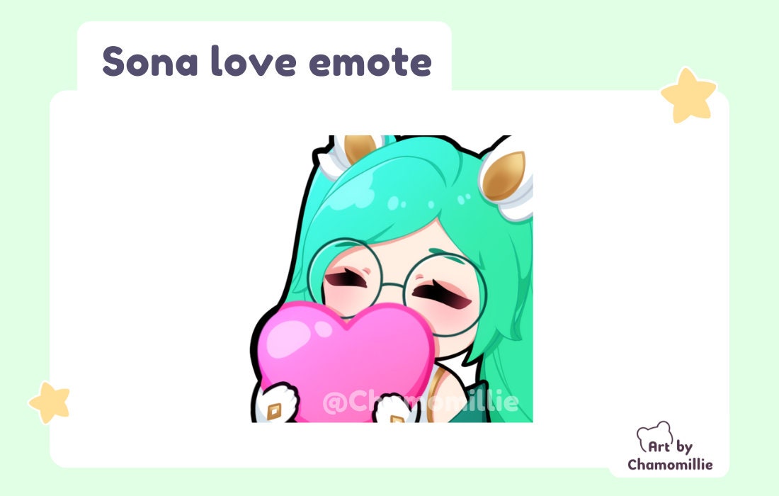 League of Legends Star Guardian Sona love Twitch emote
