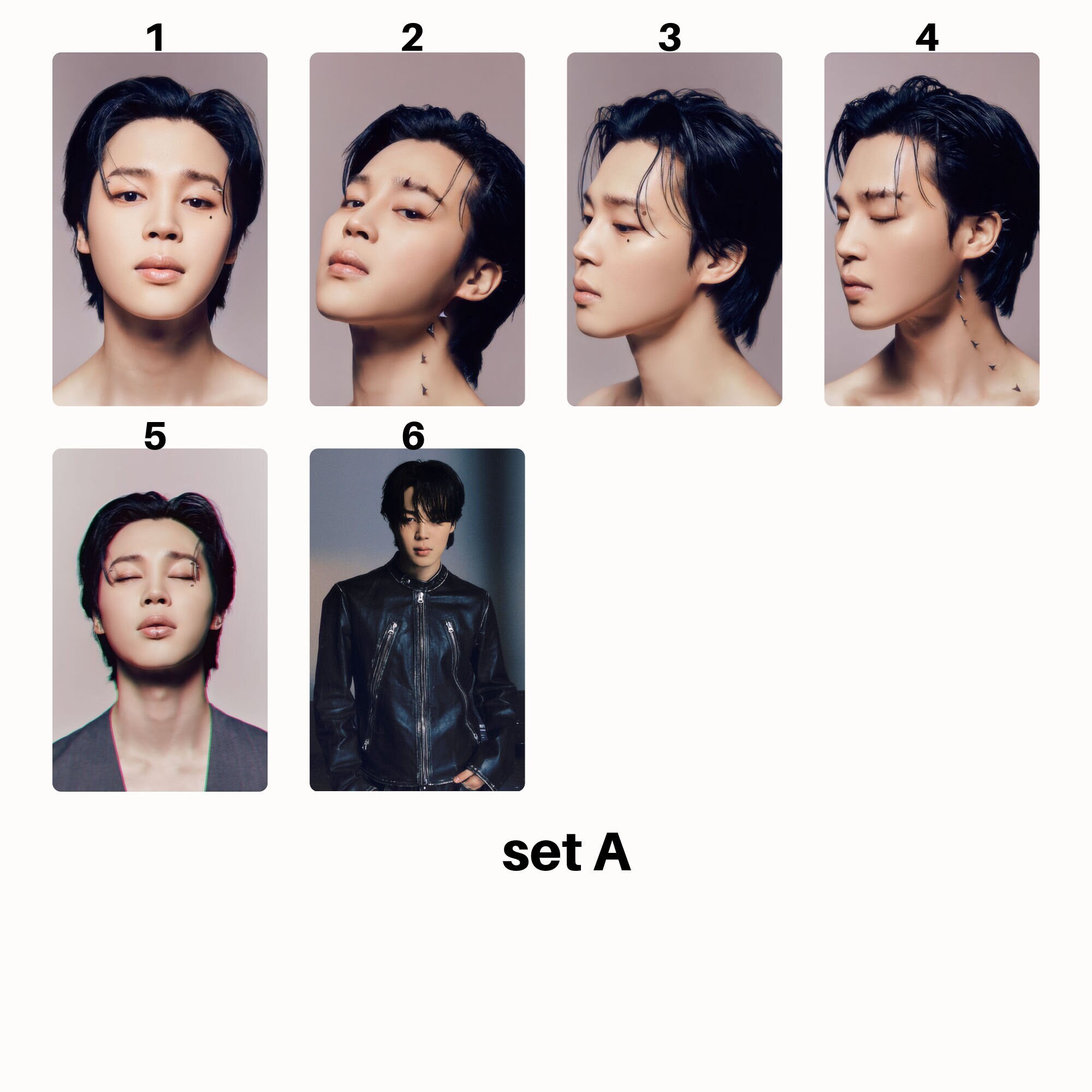 BTS Jimin Face Photocard Sets Etsy