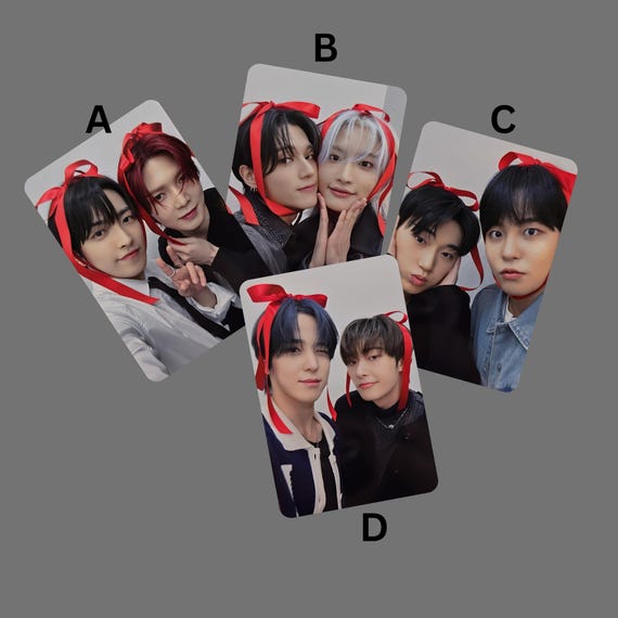 Ateez Golden Hour Part 2 Photocards Red Bow Luckydraw -preorder - Etsy