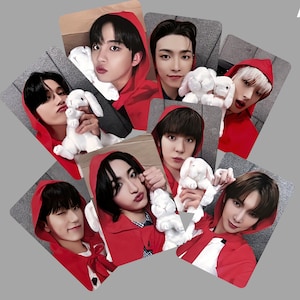 Ateez Golden Hour Red Cape-versie fotokaarten Verkooppunt