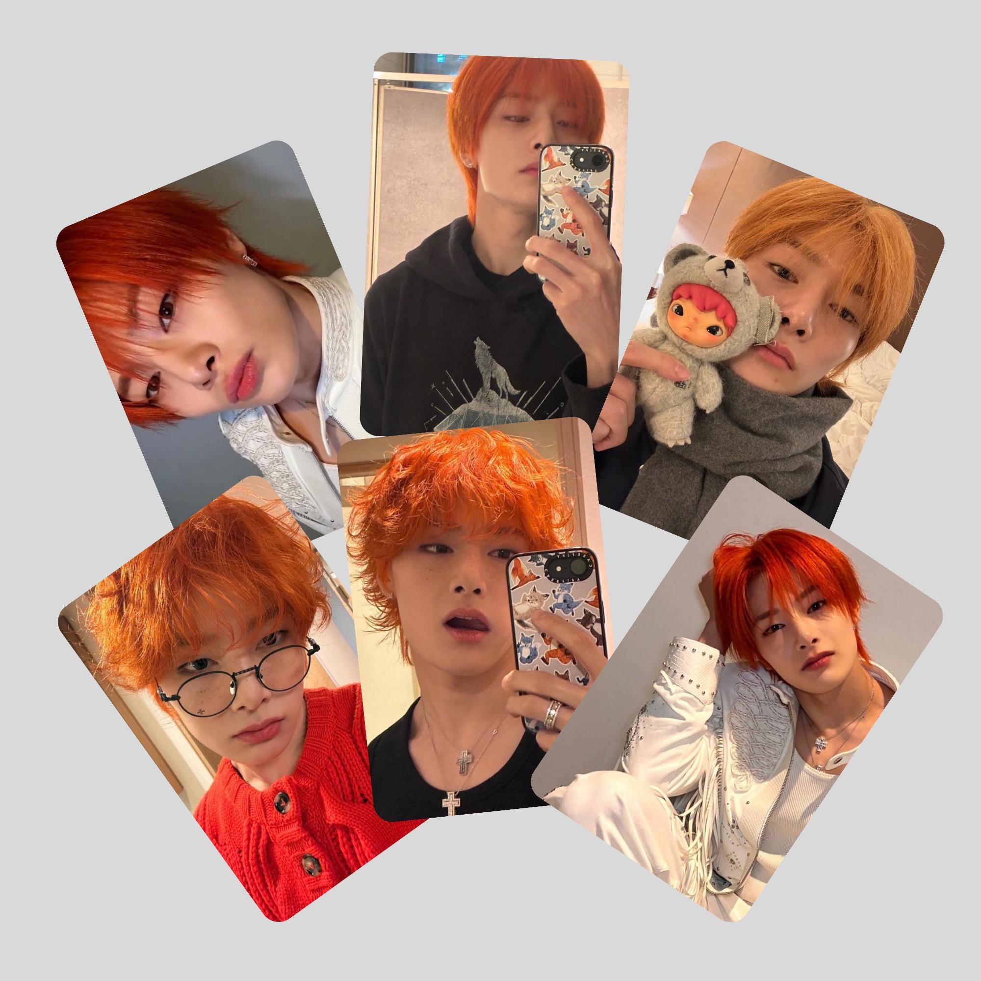 Stray Kids I.N. Red Hair Selca Photocards -preorder - Etsy