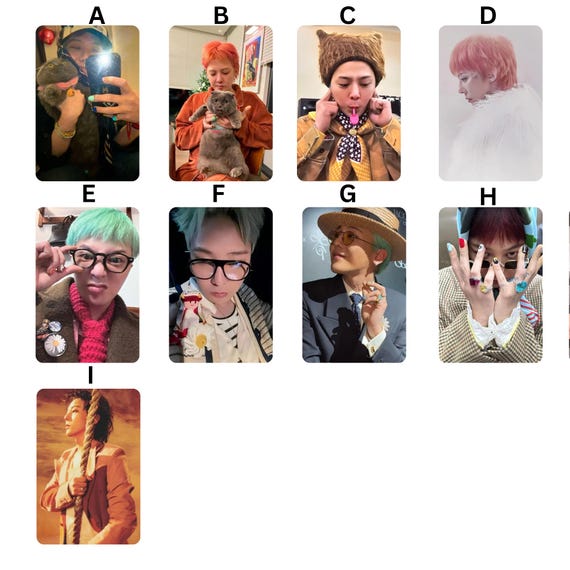 G-Dragon 超人フォトカード Pob セット - 予約販売 - Etsy 日本
