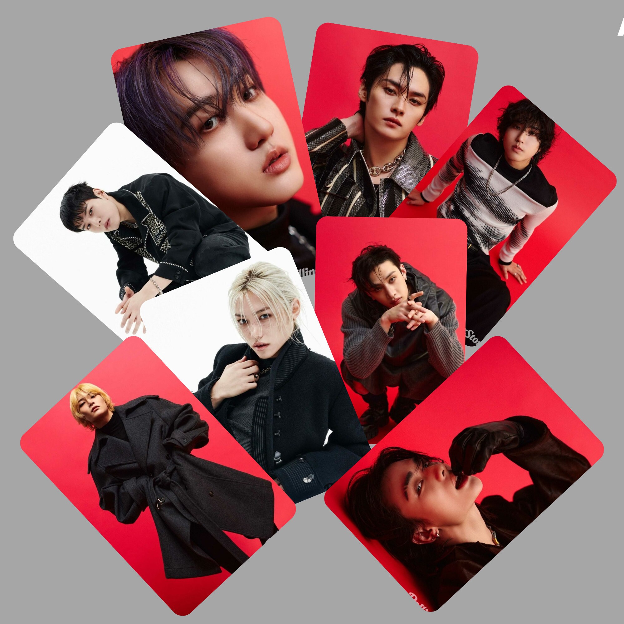 Stray Kids SKZ Rolling Stone Photocards Set 3 Ver and OT8