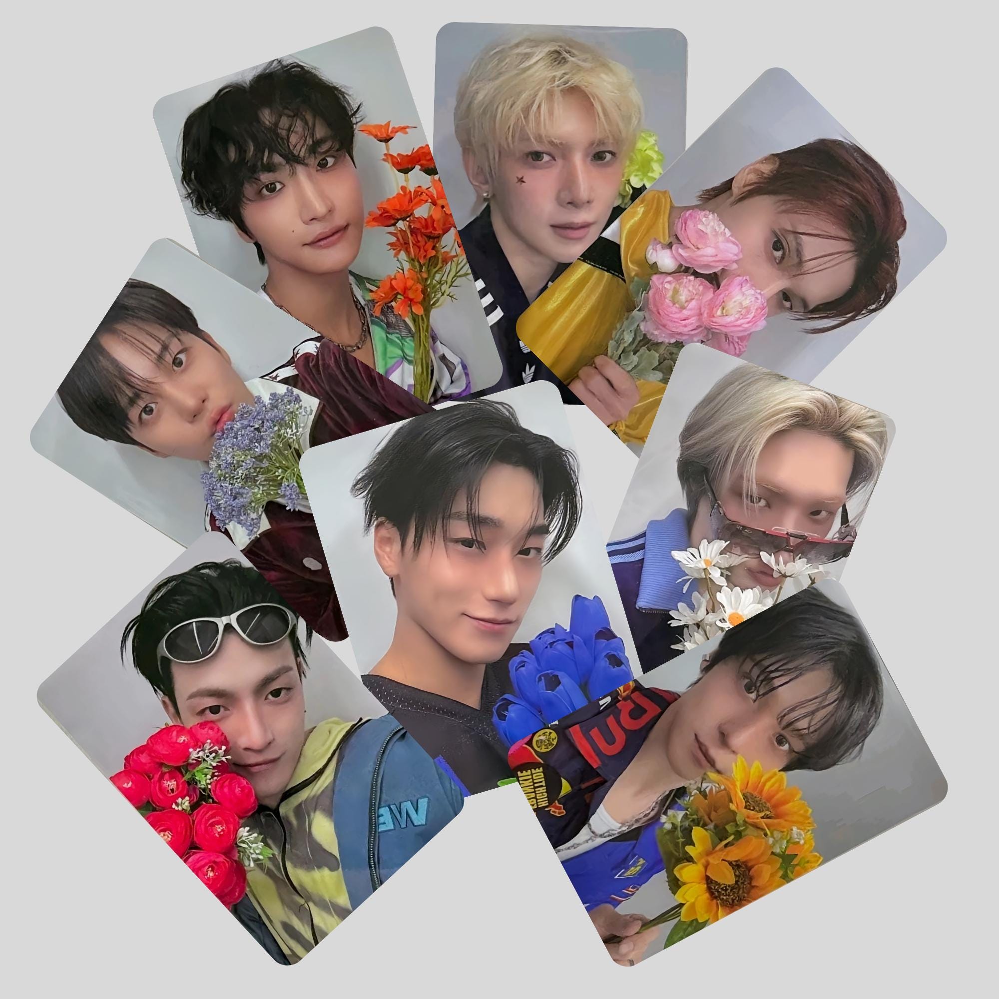 ATEEZ サン gun flower 花束 両面 トレカ makestar Ateez Photocard Bouquet - Etsy